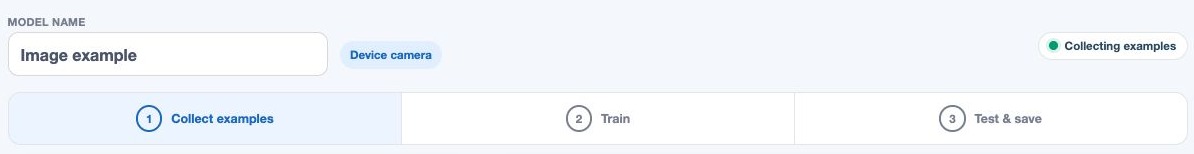 Model name and the collection, training and testing workflow