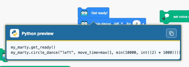 Python preview for a Get ready and Circle dance stack