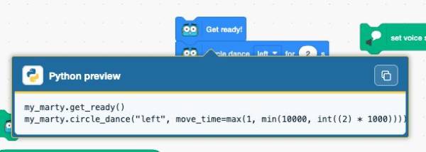 Python preview for a Get ready and Circle dance stack