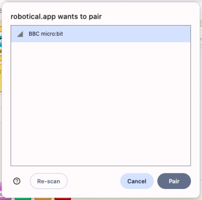 Microbit Bluetooth Pair