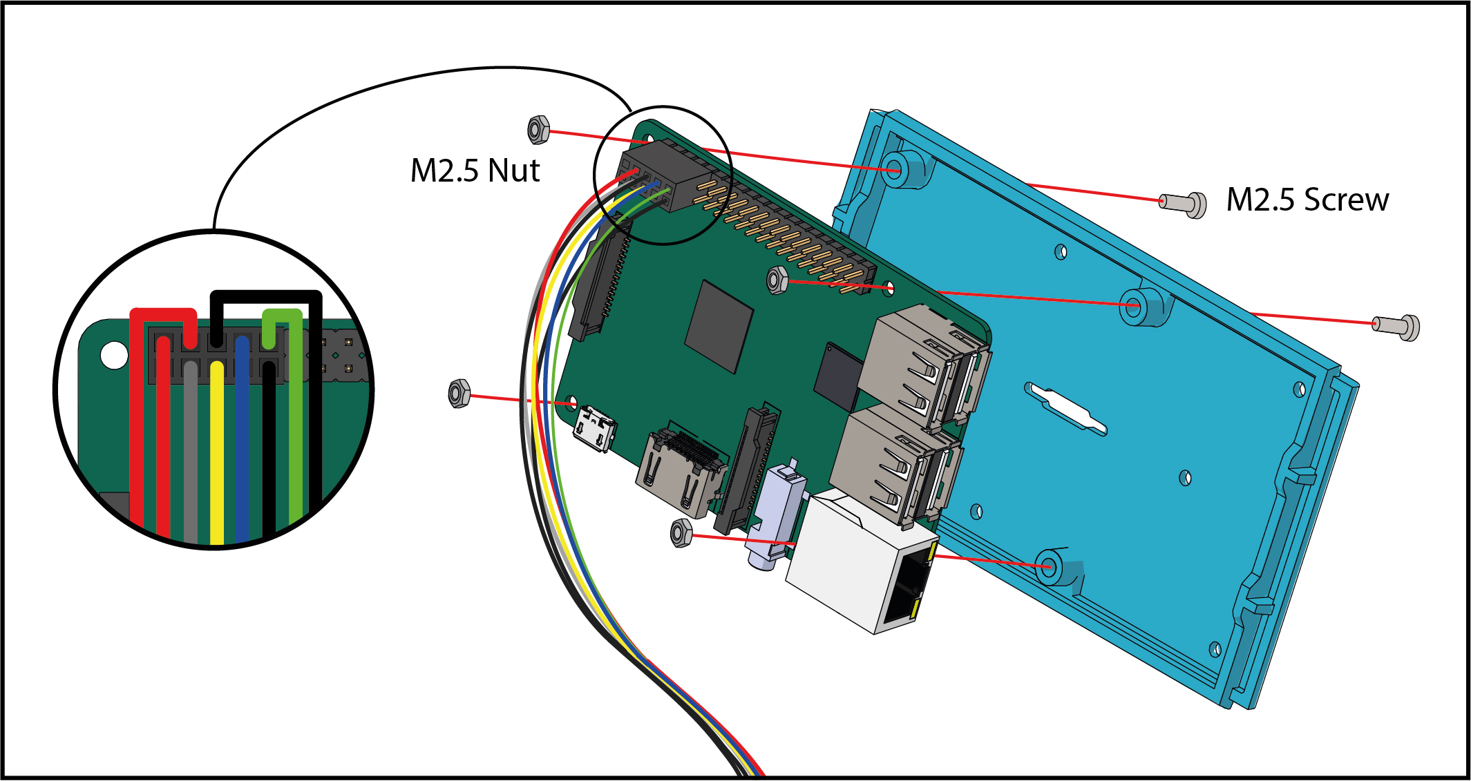 RaspPi Screw Assembly