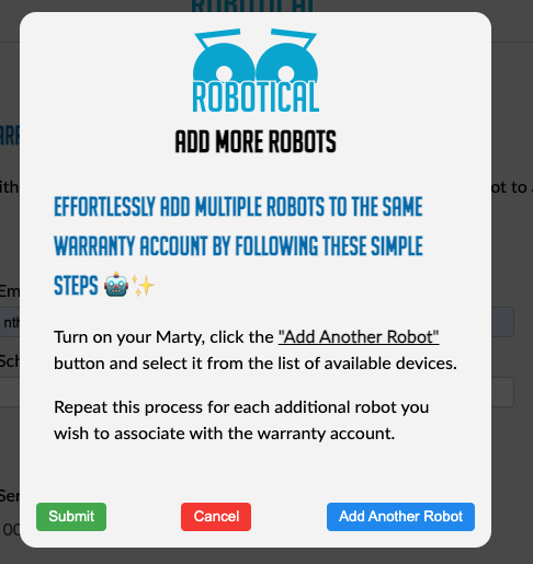 Warranty Multiple Robots