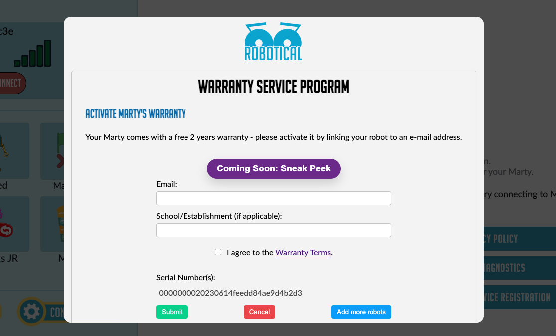 Warranty Onboarding Modal